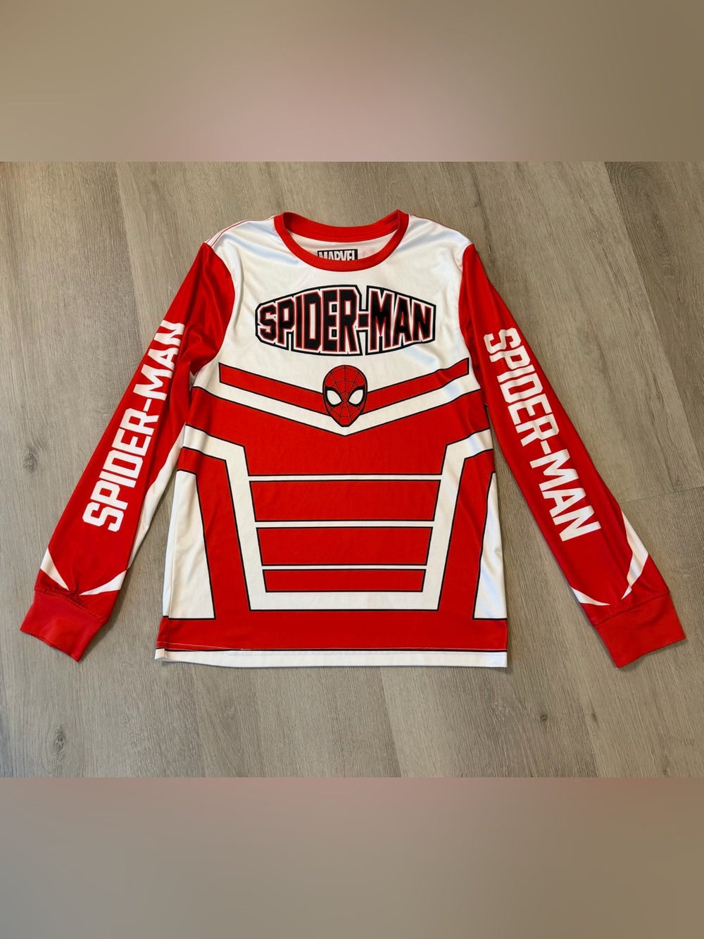 Marvel Spider-Man Red & White Long Sleeve Tee for Kids Large